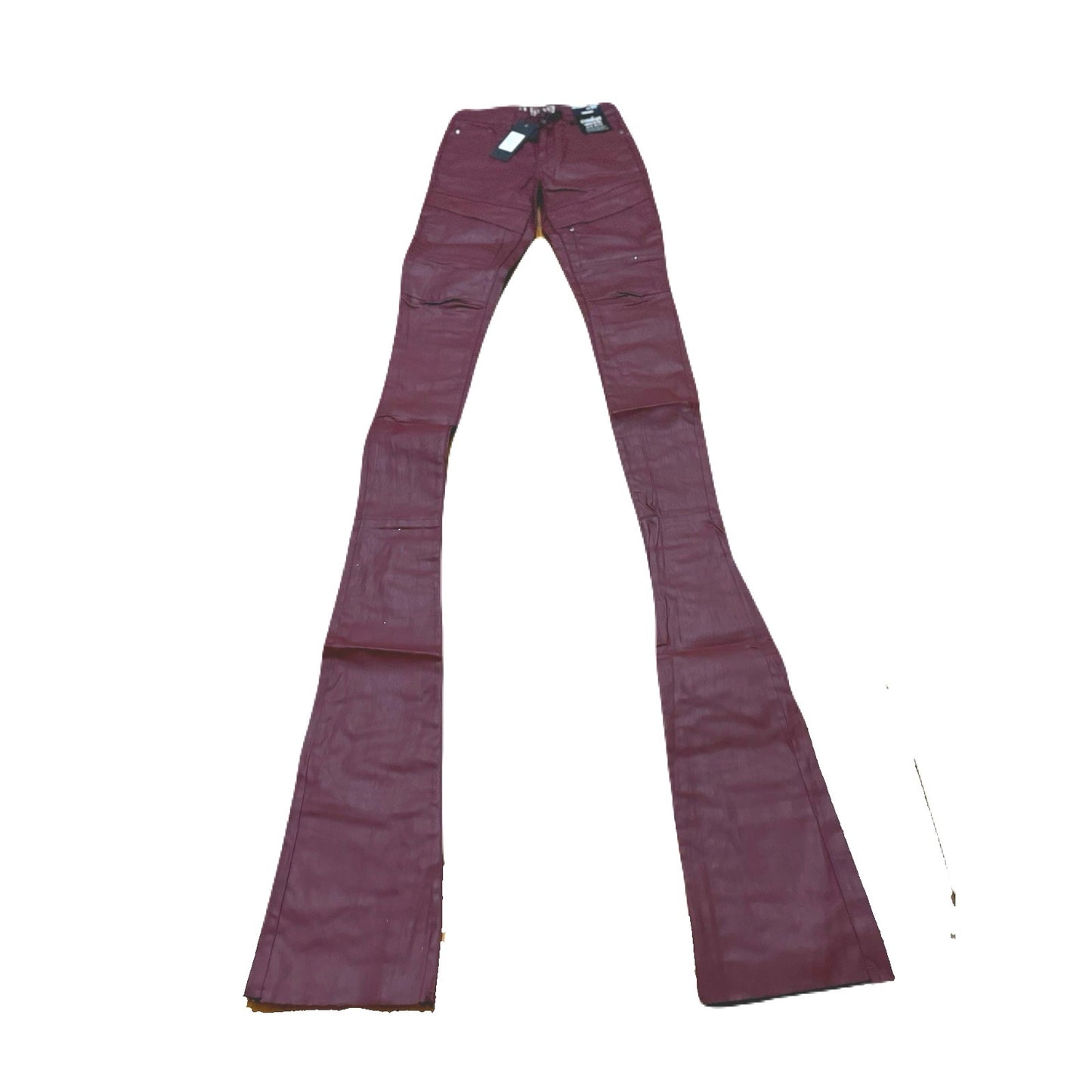 Si Tu Veux Gordon Jean’s Burgundy Wax Superstack  Size 32