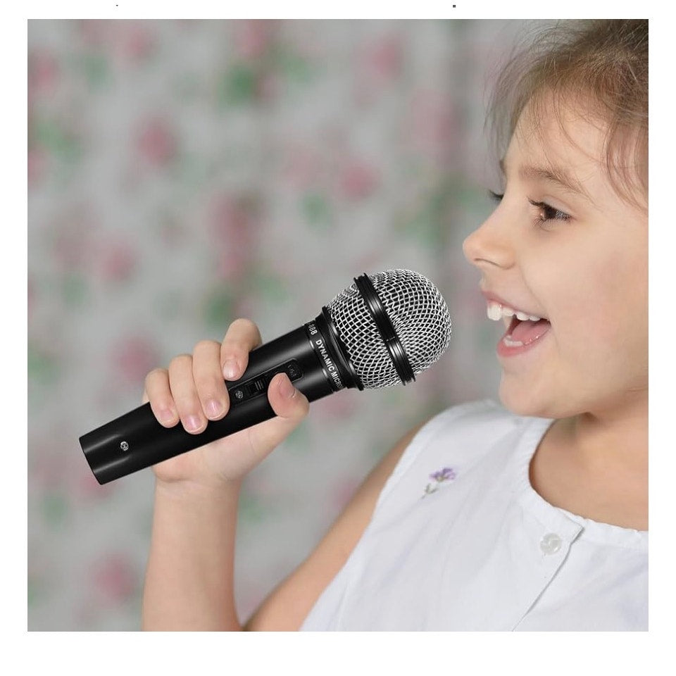 Microphone for Kids, 6.4" Fake Toy Microphones for Toddler Plastic Pretend Play