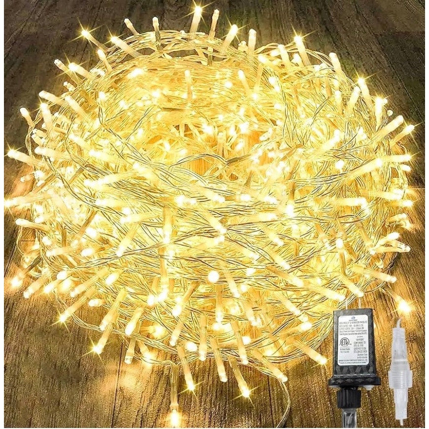 Connectable String Lights Indoor Outdoor Clear Wire Warm White Christmas Lights