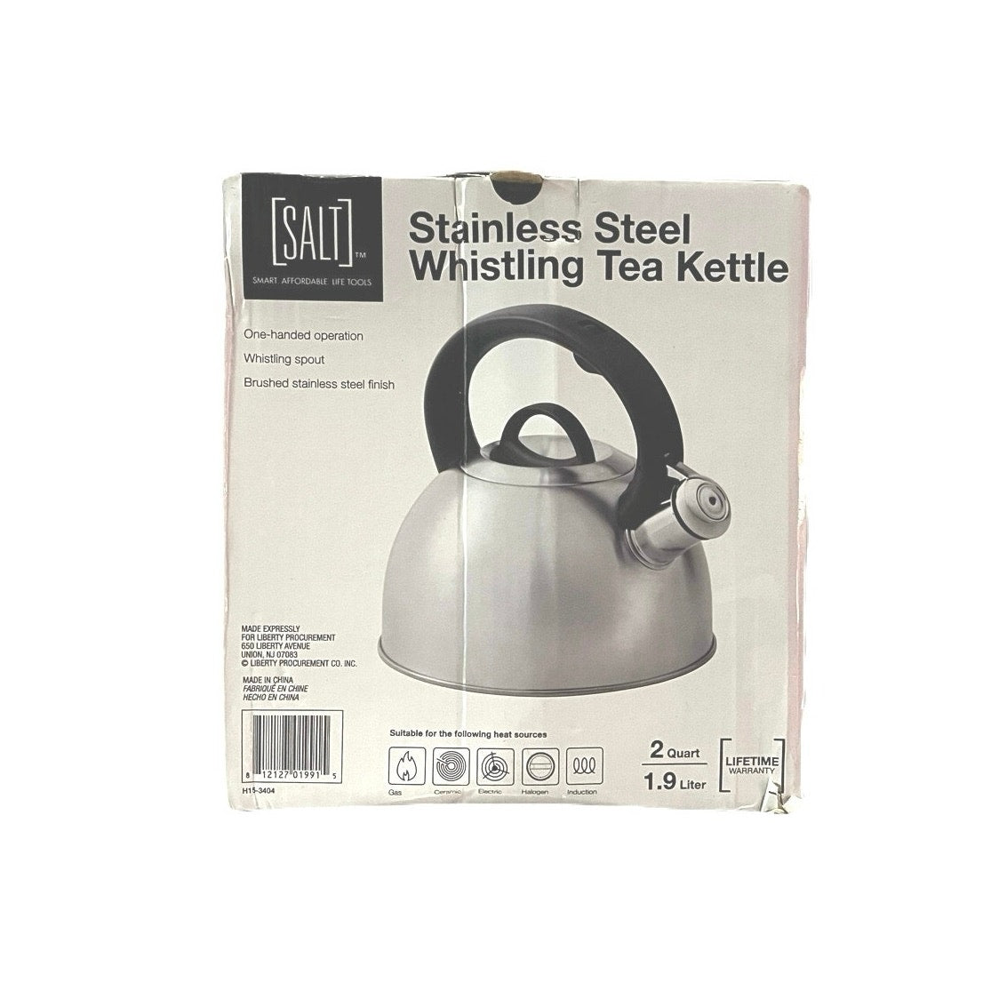 Salt Stainless Steel Whistling Tea Kettle 2 Quart