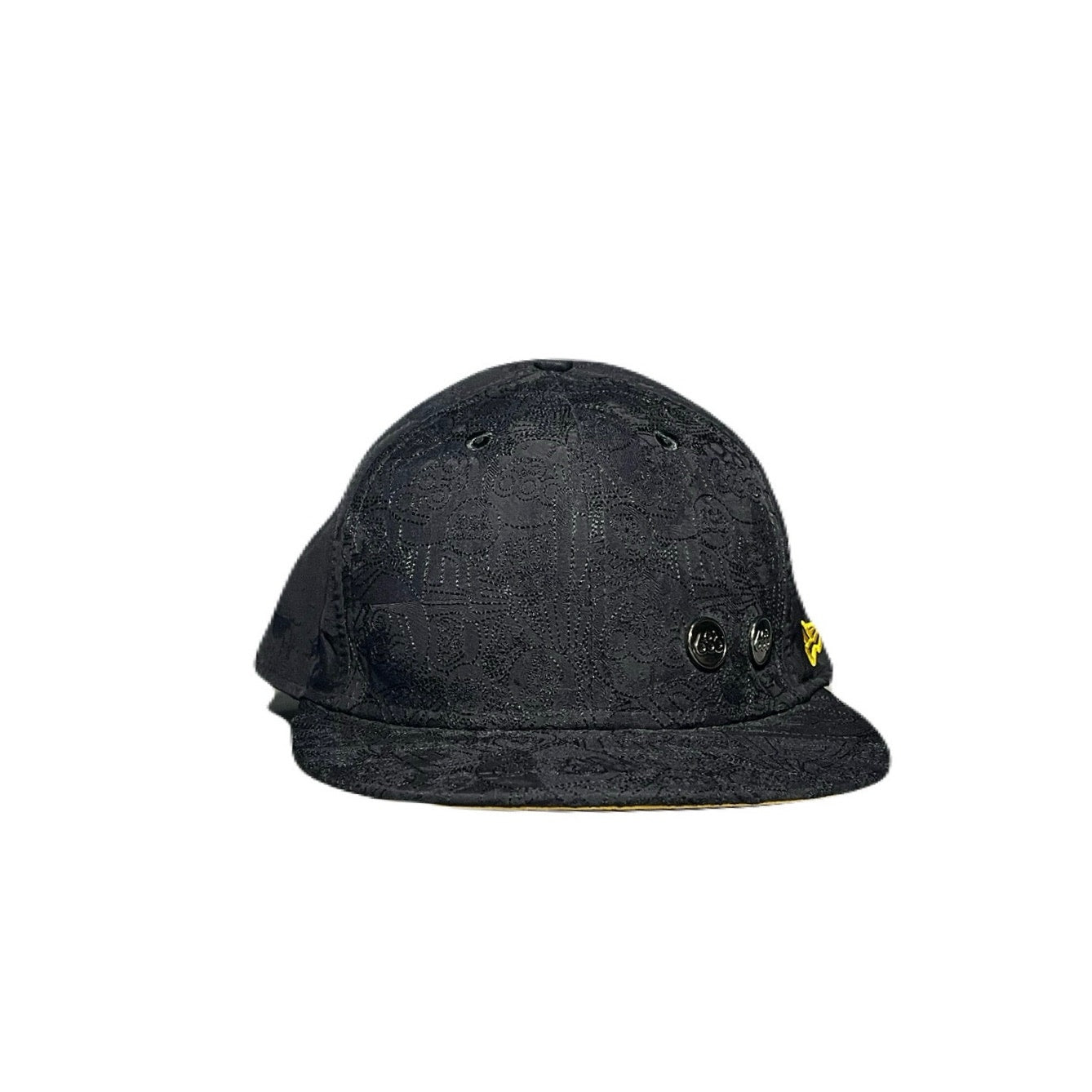 New Era & 686 Black & Yellow Hat Size 7 5/8 New