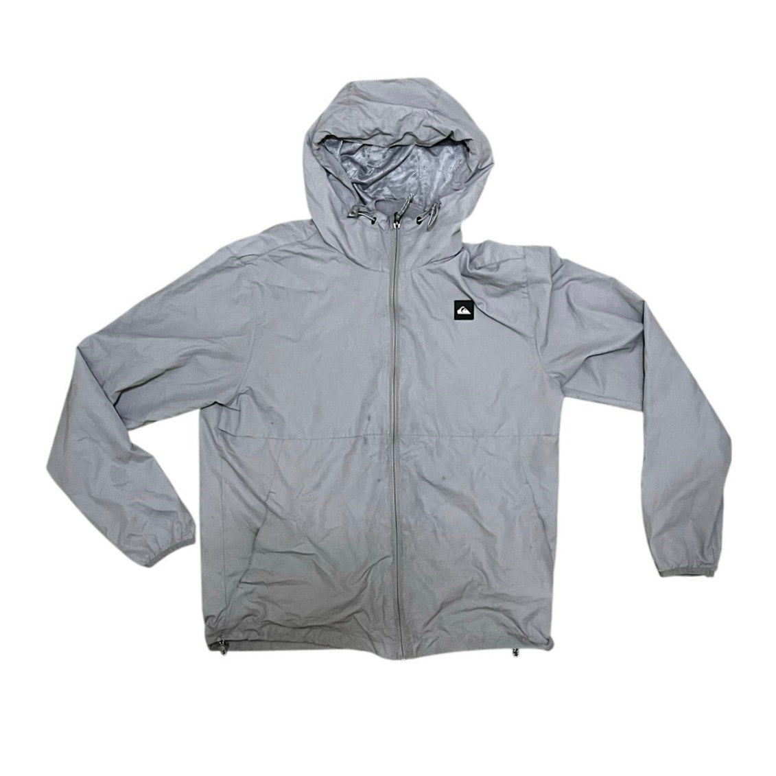 Quiksliver Gray Windbreaker Jacket Size Medium