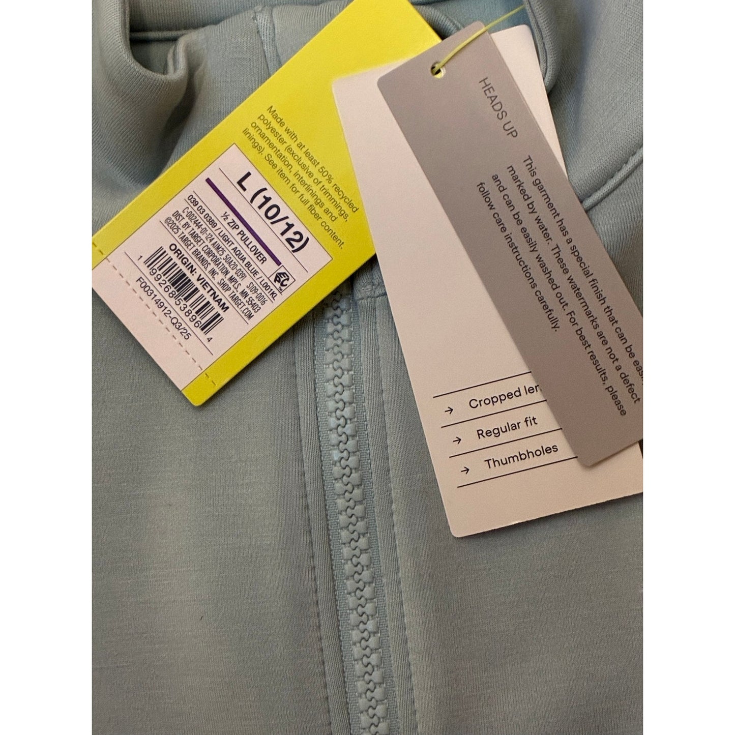 All in Motion Girls' 1/2 Zip Fleece Pullover Sweatshirt Size 10/12