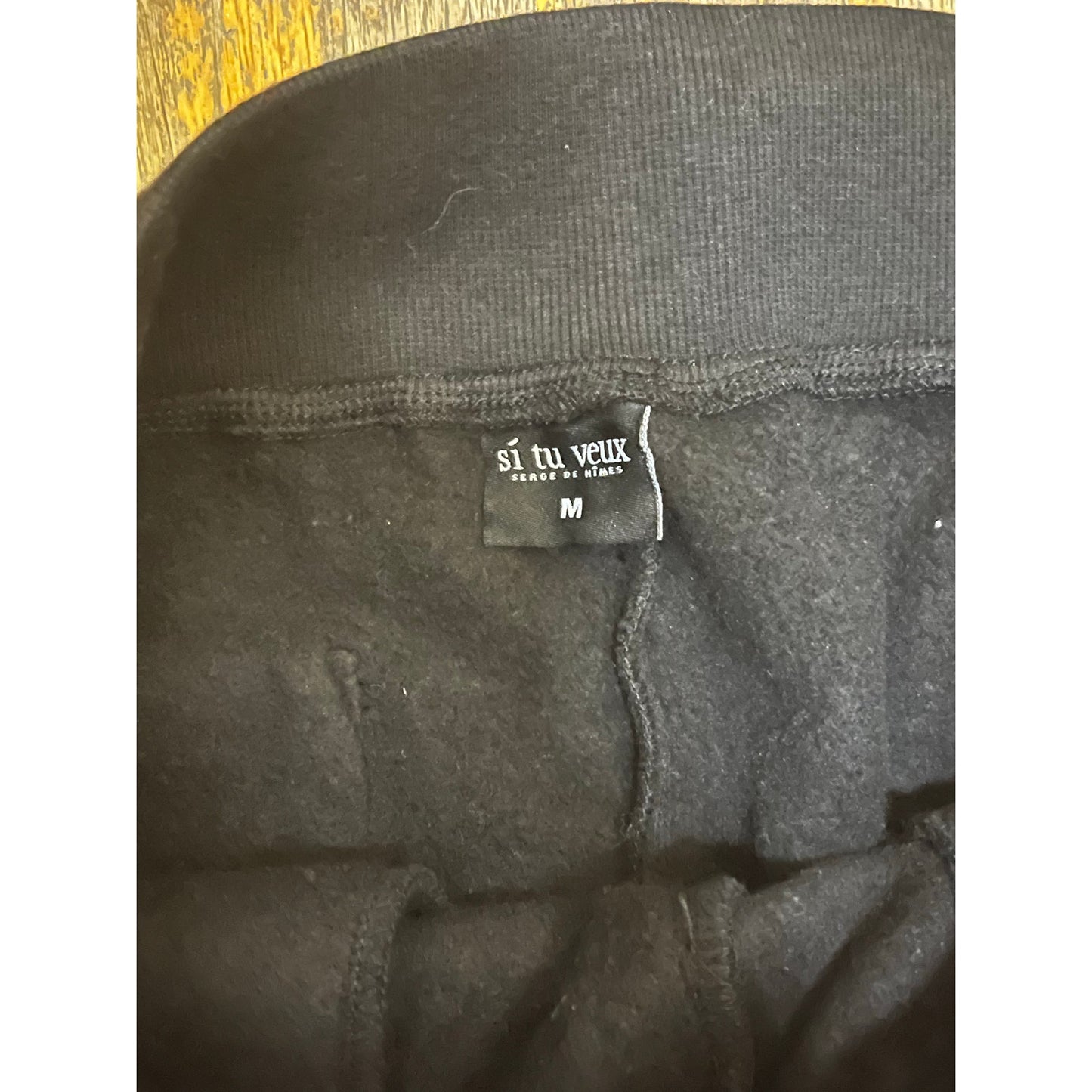 Si Tu Veux Black Superstack Men’s Sweatpants Size Medium