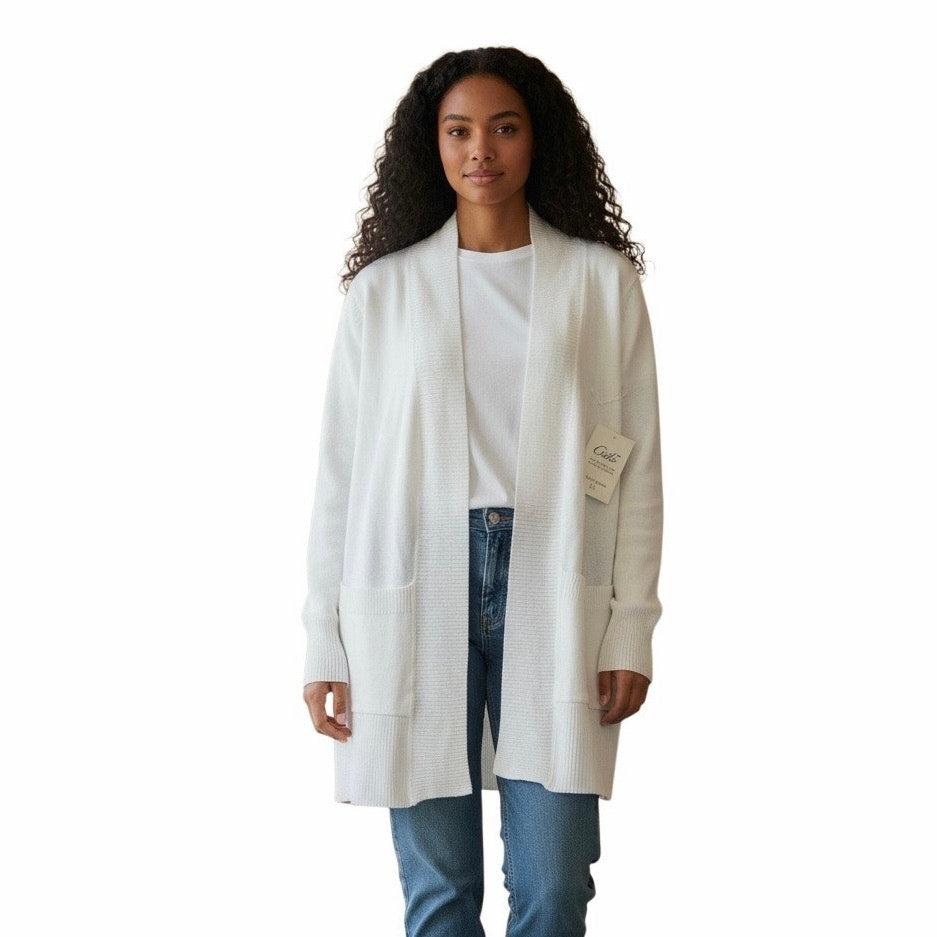 Ciela Women’s Throw Over White Sweater Size XL New
