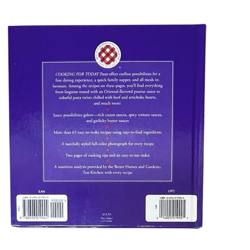 Homes and Gardens Cooking for Today Pasta cookbook