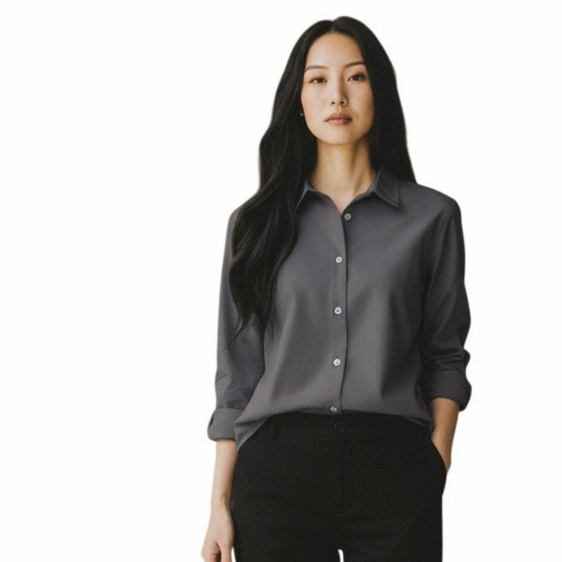 Ruisin Women’s Button Down Dark Gray Size Medium New