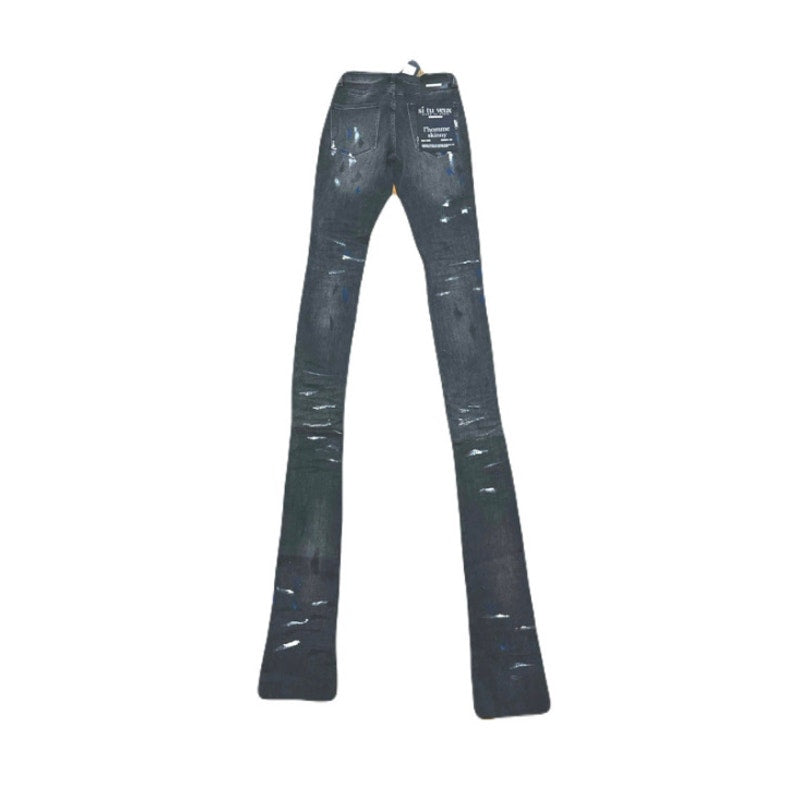Si Tu Veux Marc Jeans Black Wash Superstack Mens Size 30