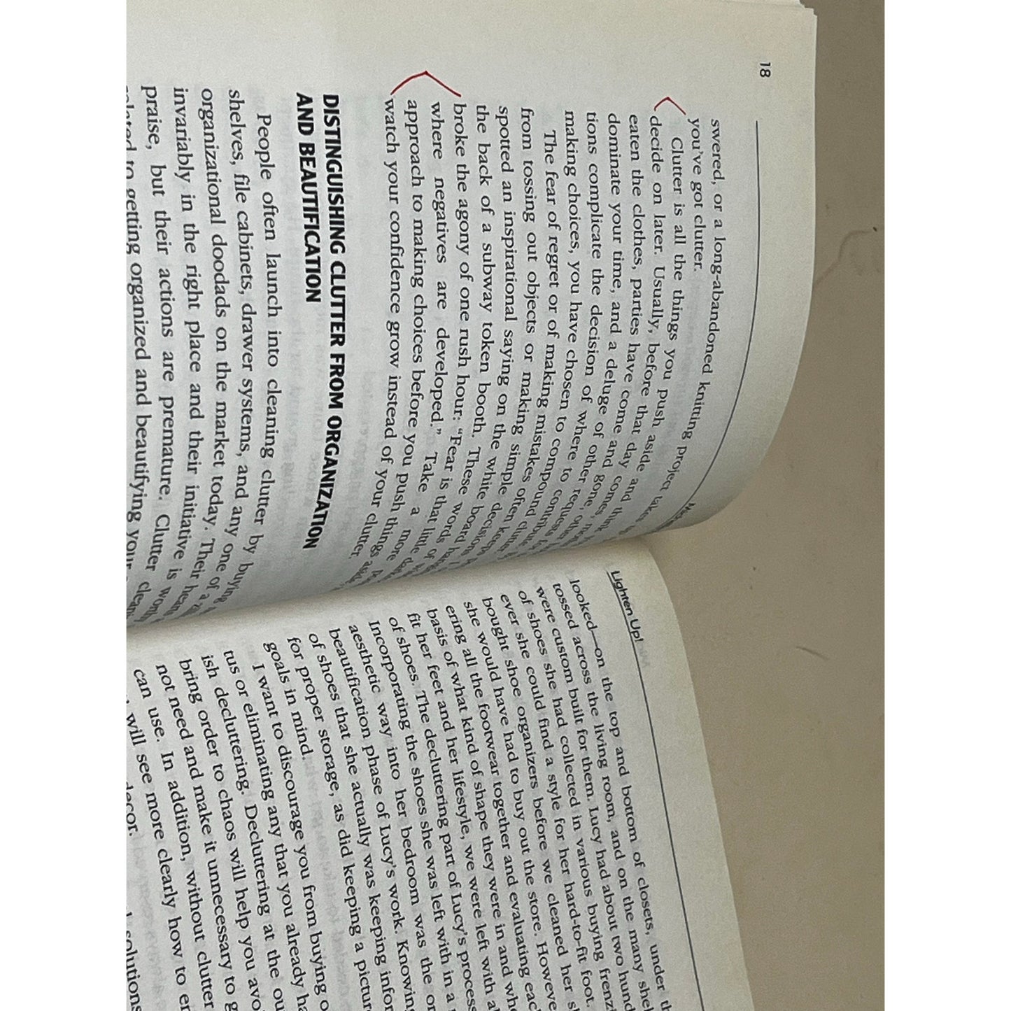 Lighten Up!: Free Yourself from Clutter Michelle Passoff HardCover Book