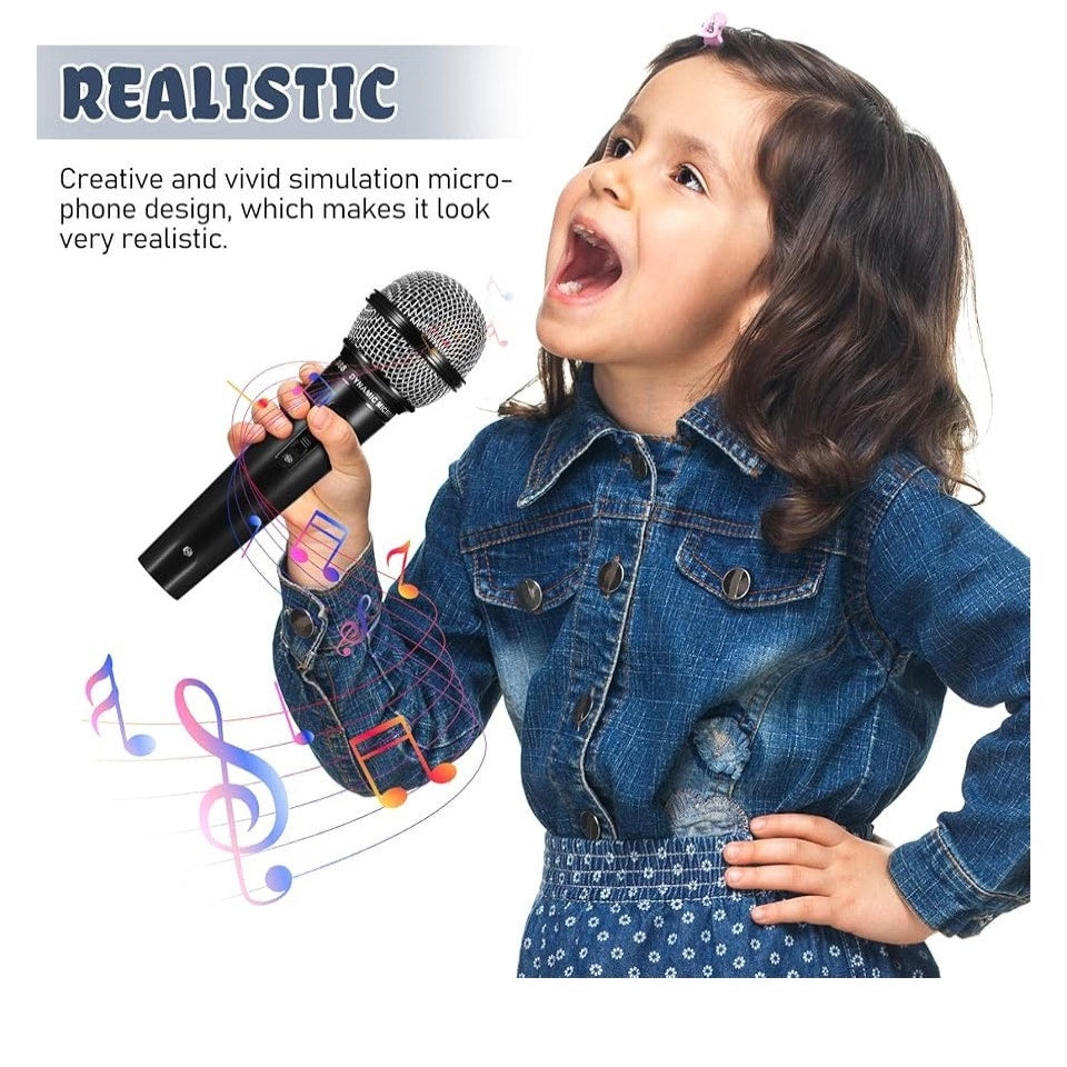 Microphone for Kids, 6.4" Fake Toy Microphones for Toddler Plastic Pretend Play