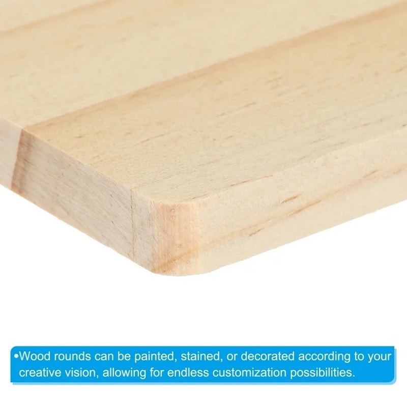 Uxcell 100x100mm Unfinished Wooden Coasters, 9 Pack Square Wood Coasters