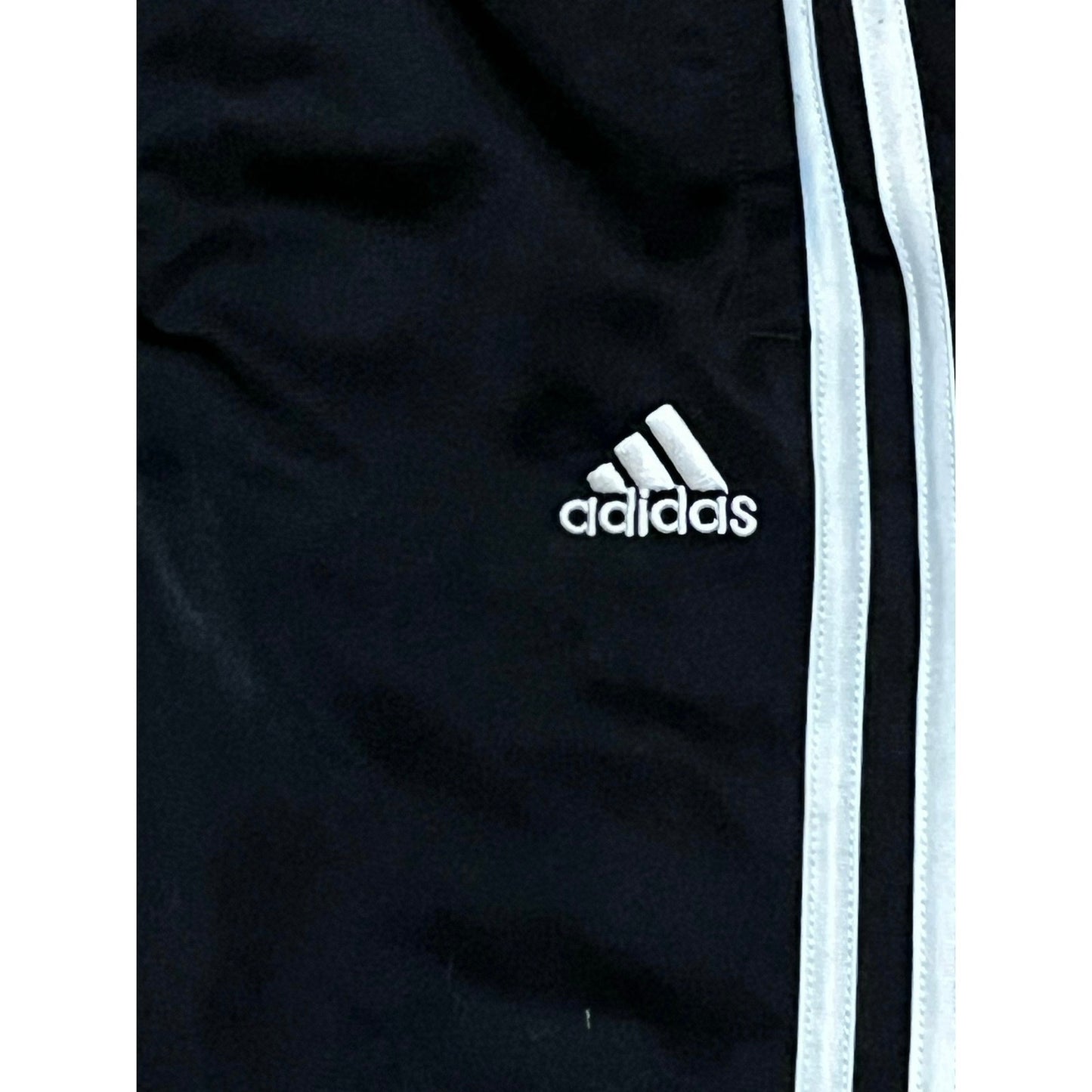 Adidas Black Track Pants With White Stripes On The Side