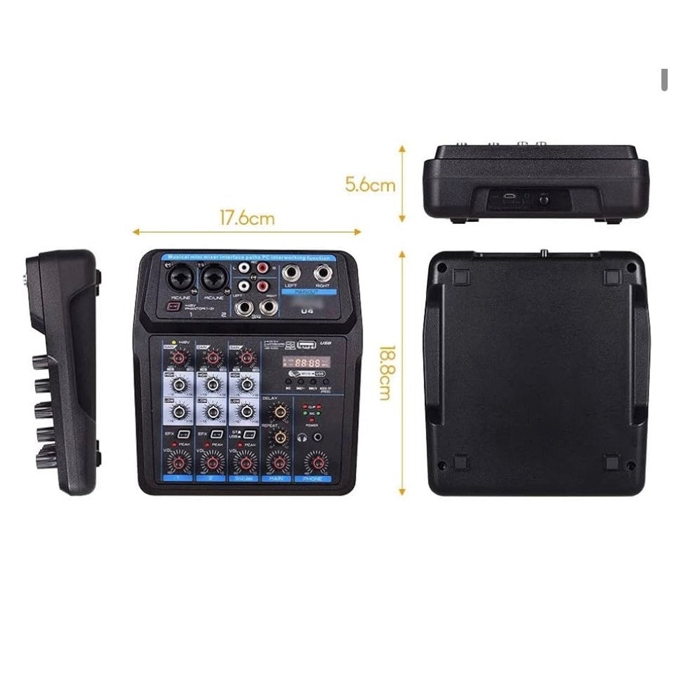 Depusheng U4 Professional 4-Channel Mixer