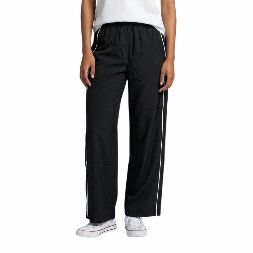 SHEIN Black Women’s Pants With 2 White Stripes Going Down The Side Size Petite M