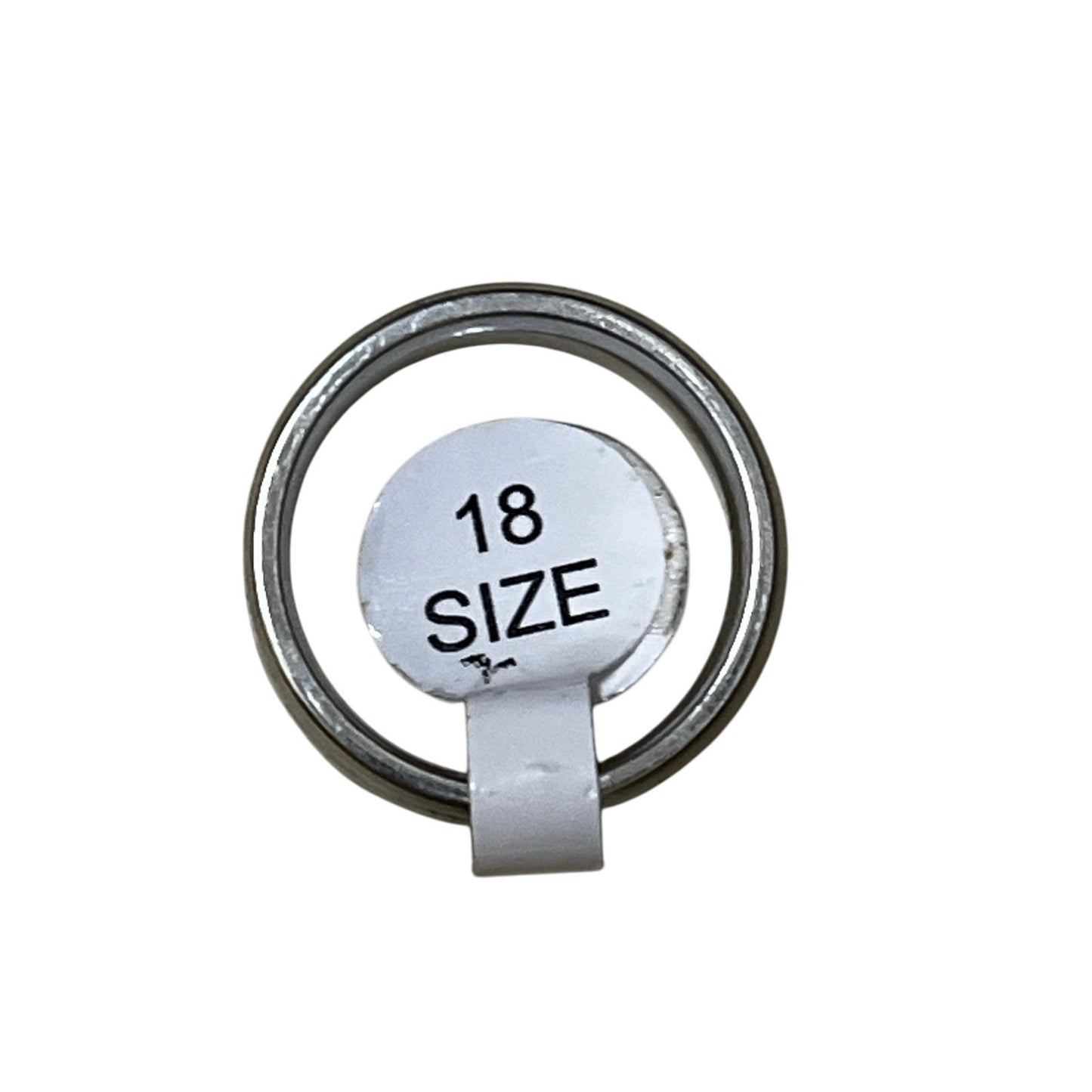 Checkered Sliver Ring Stainless Steel Size 18