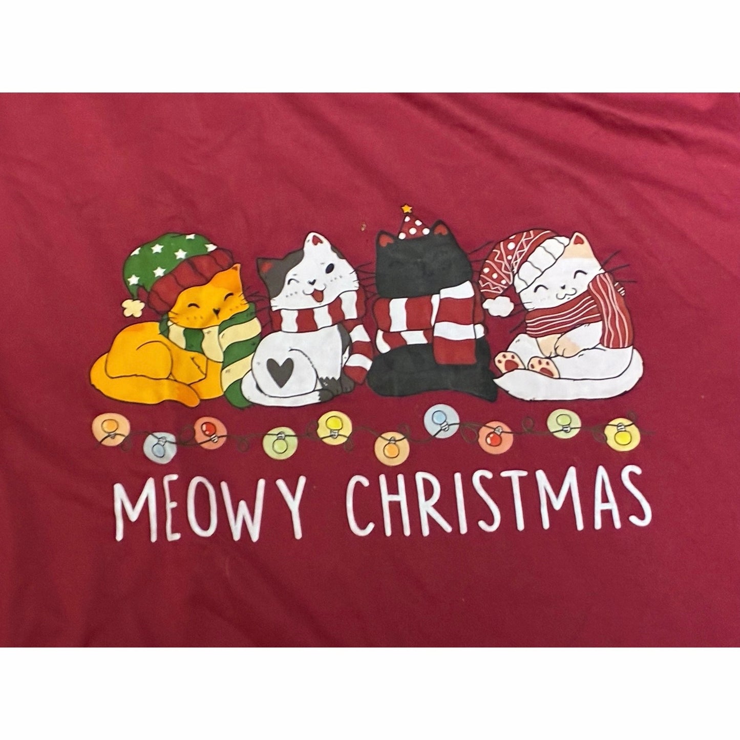Women’s burgundy Christmas Long Sleeve Shirt Size XL