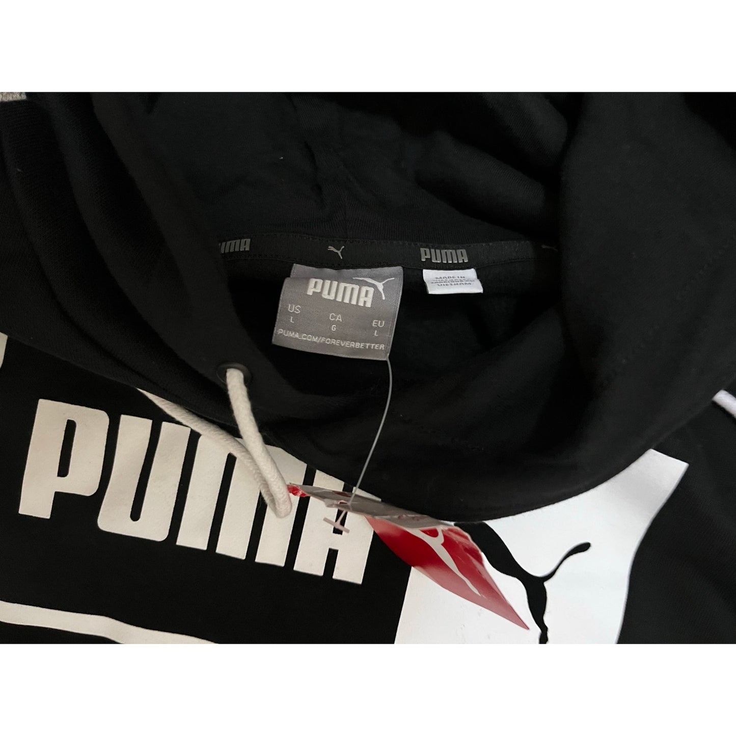Black Puma Men’s Hoodie Size Large Brand New With Puma Logo