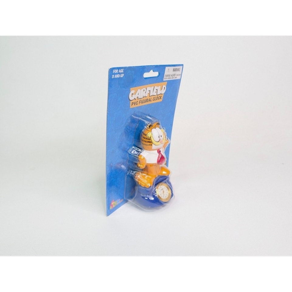 Vintage Fun Toys Garfield 4.5" PVC Figural Clock Phone Shirt &Tie - NEW!