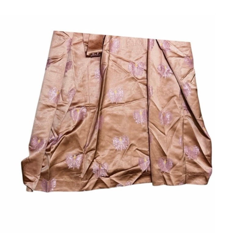 Chinese 65” Satin Peach Dress Size 2XL