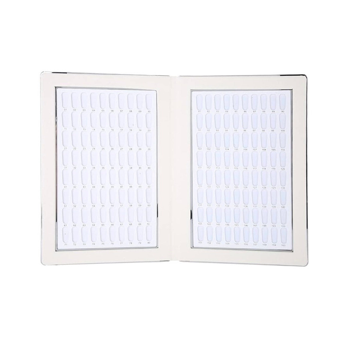 160 Nail Color Chart Display Book, Nail Gel Color Card Display Chart Book, Multi Purpose Nail Salon Tool, Nail Art Showing Shelf, No Need Pasting, No Need Glue(White)