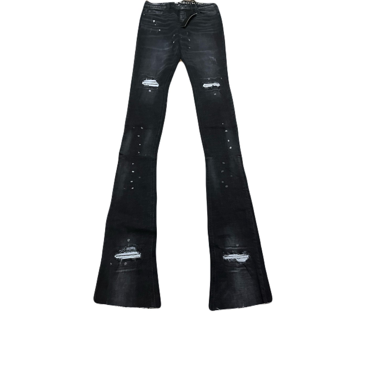 Shabaz Brother Men’s Black Superstack Jean’s Size 34 Brand New