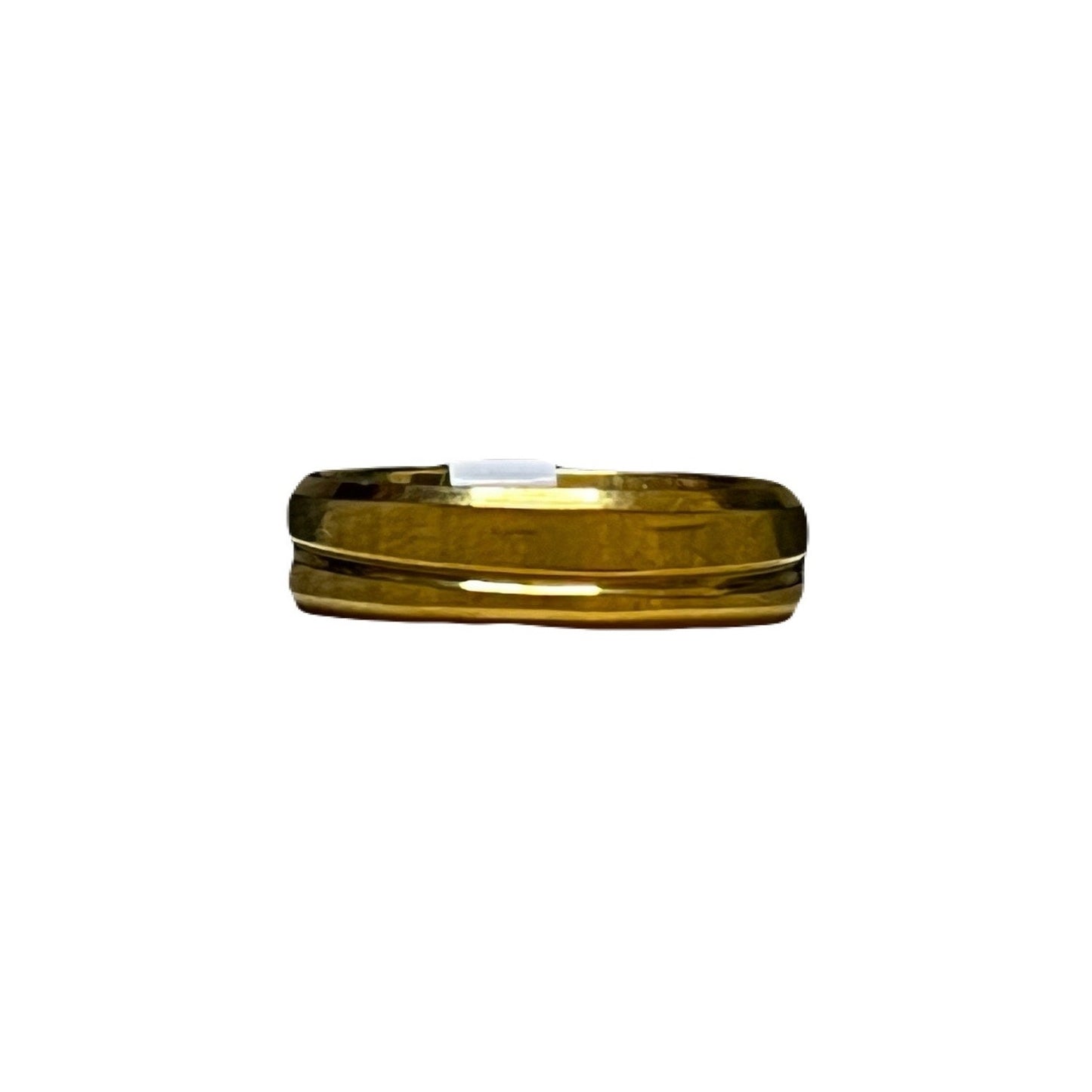 Gold Stainless Steel Men’s Ring Size 18