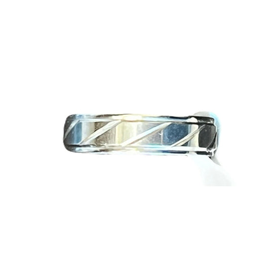 Stainless Steel Men’s Ring With Strips Brand New Size 20