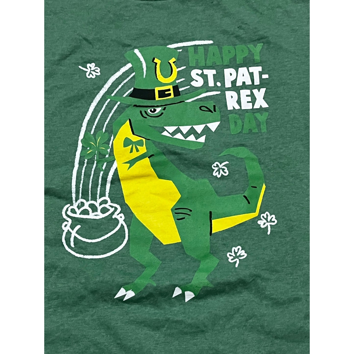 Hybrid Green Kids Happy St Pat Rex Day Size 4