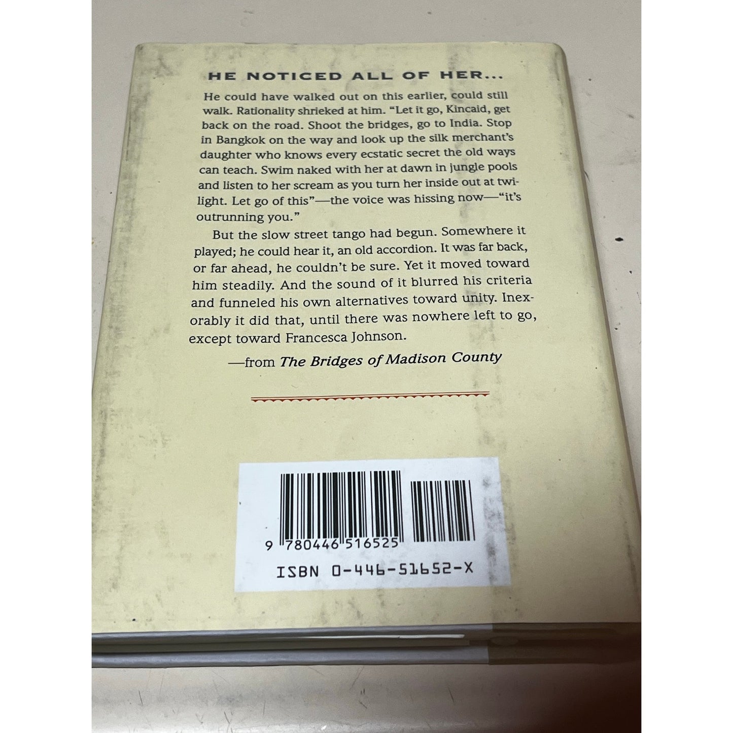 THE BRIDGES OF MADISON COUNTY HardCover Book