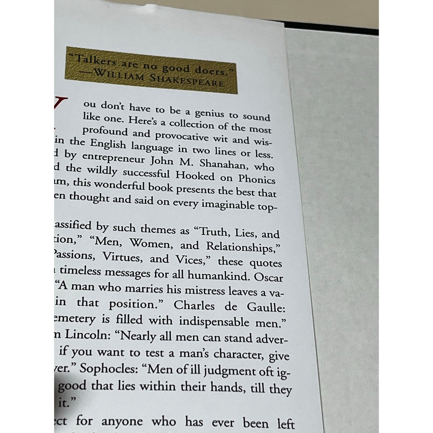 The Most Brilliant Thoughts Of All Time Hardcover Book