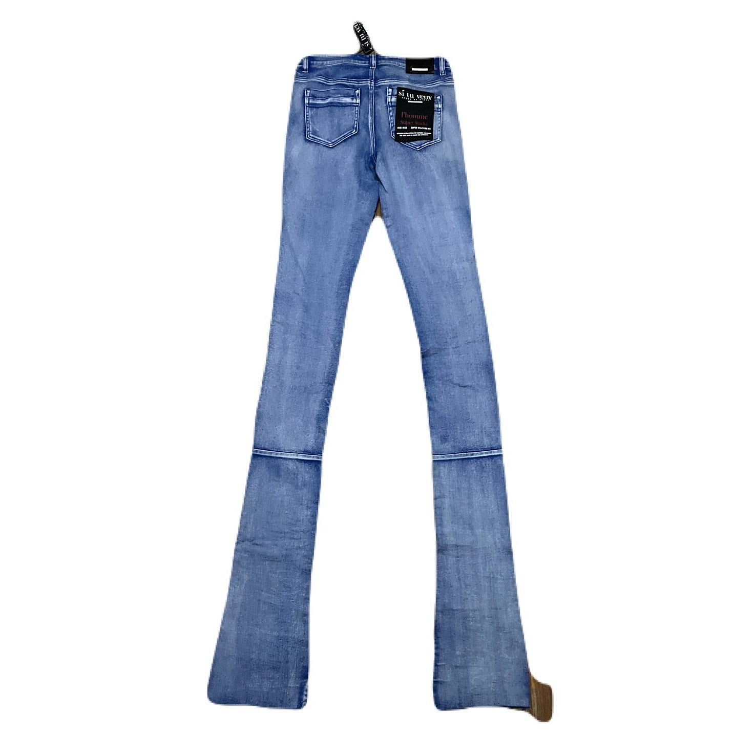 Si Tu Veux Royal Blue Superstack Men’s Jean’s Size 32