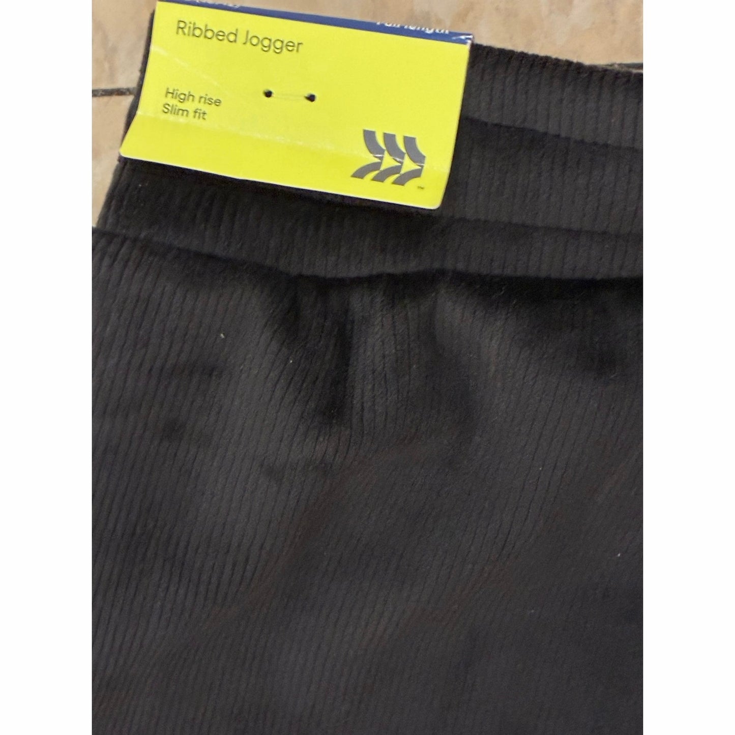 All In Motion Boys Ribbed Jogger High Rise Slim Fit Black Size L 10/12