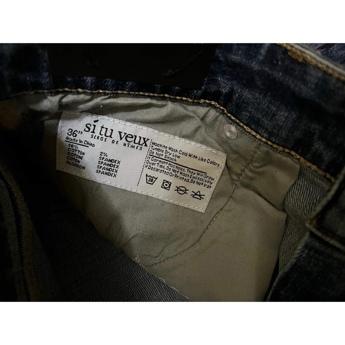 Si Tu Veux Marc Jean Indigo Wash Size 36