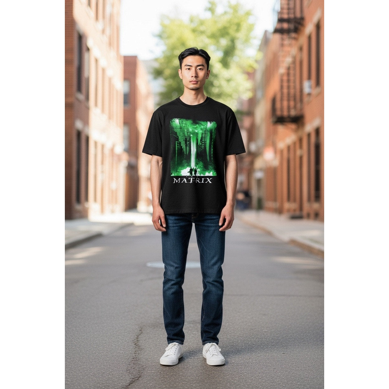 Old Navy Black The Matrix T-Shirt Size Small