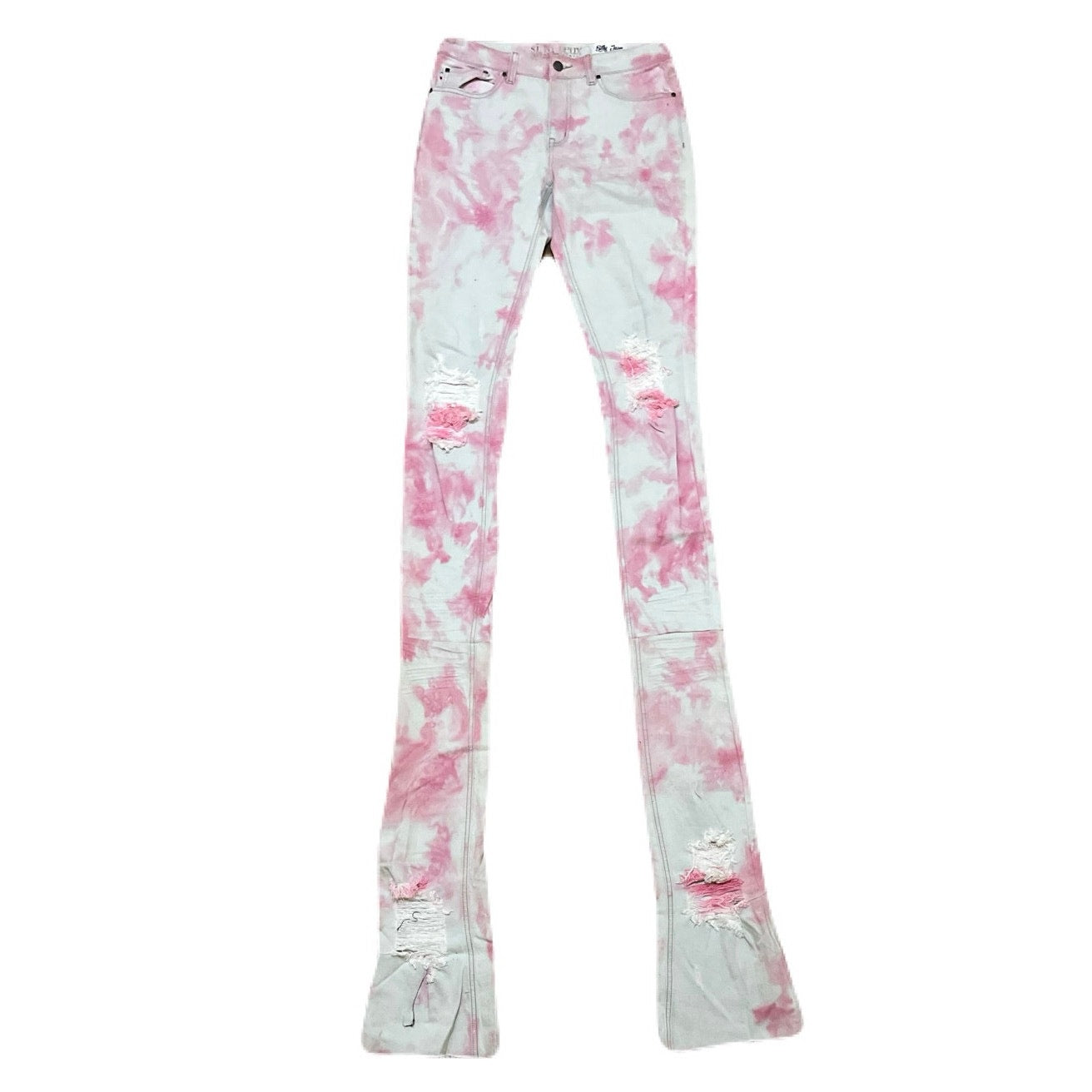 Si Tu Veux Pink & White Superstack Men’s Jean’s Size 32