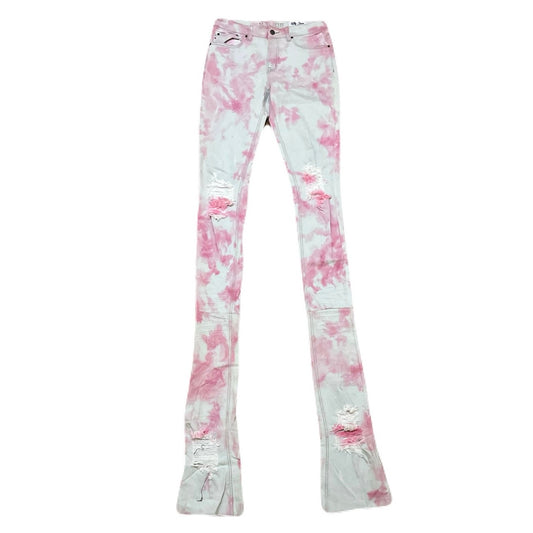 Si Tu Veux Pink & White Superstack Men’s Jean’s Size 32