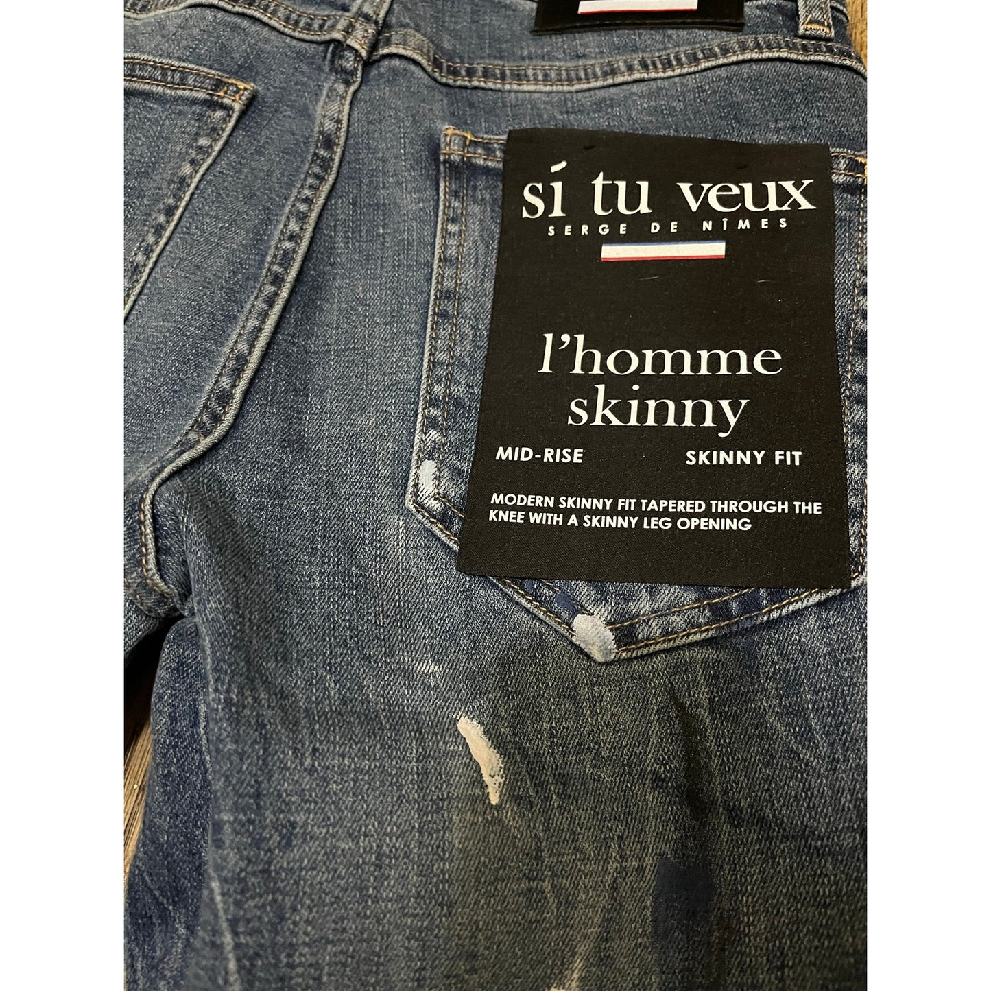Si Tu Veux Marc Jean Indigo Wash Size 30
