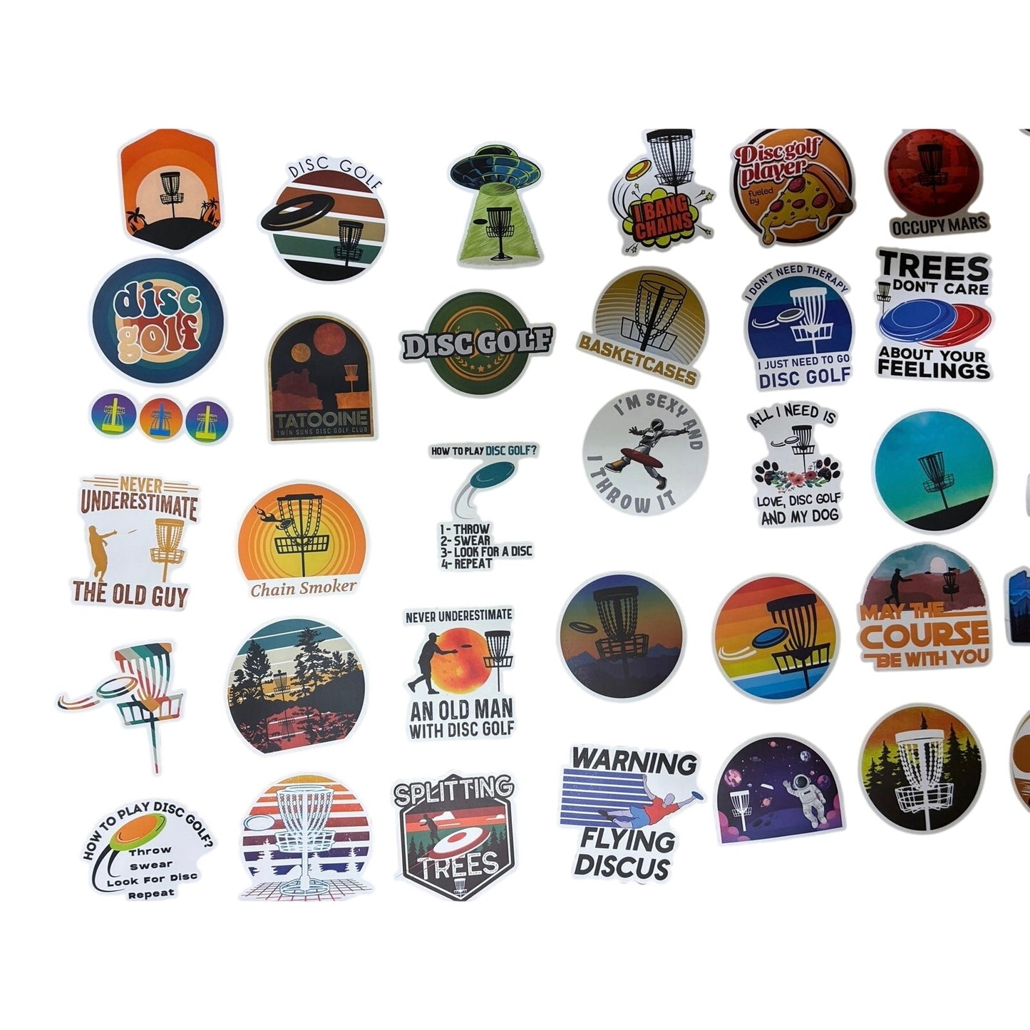 100 Frisbee Golf Stickers New