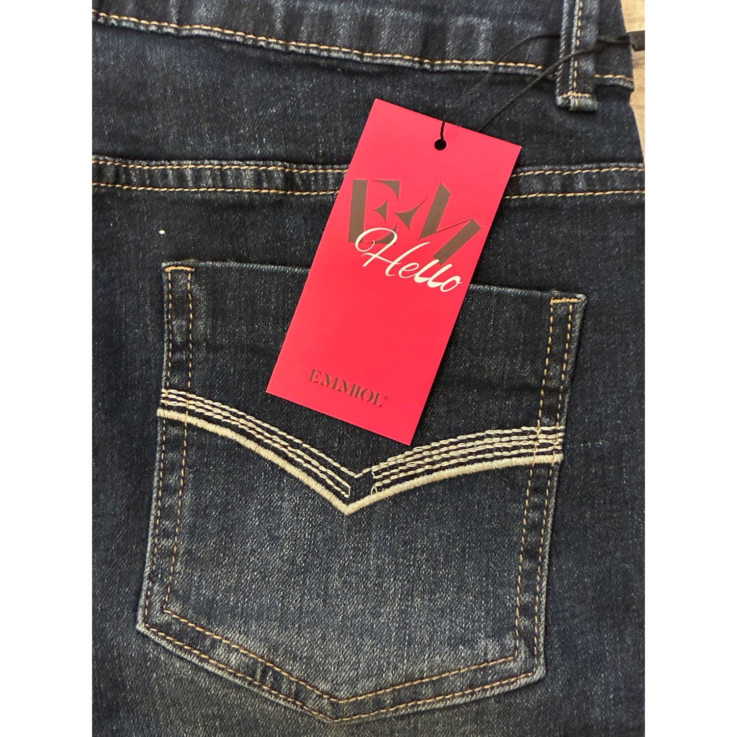 Emmiol Stretchy Denim Pants Blue Medium New Women’s