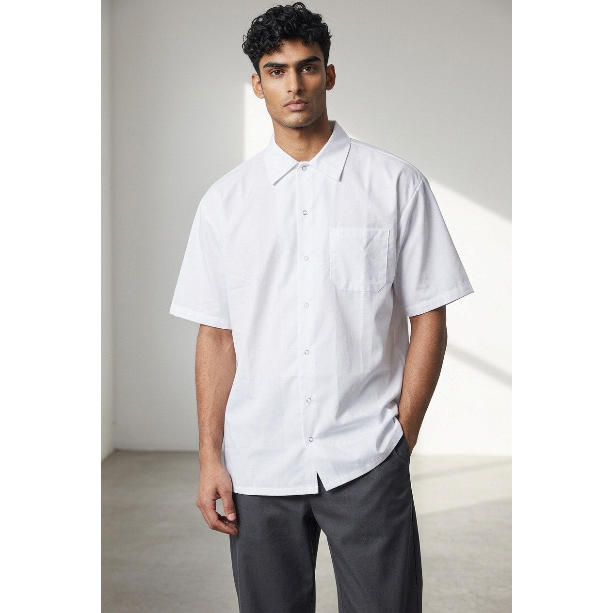 White Cook Shirt Size Medium New
