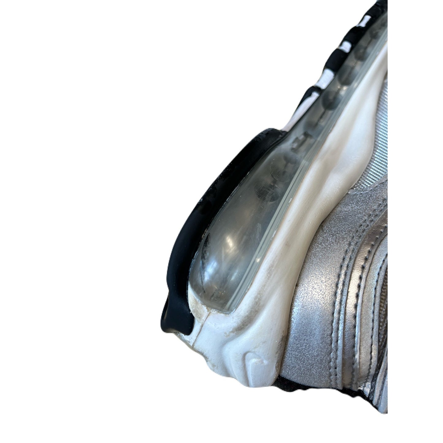 The Nike Air Max 97 GS with style code 918890-001 silver bullet For Kids Size 7Y