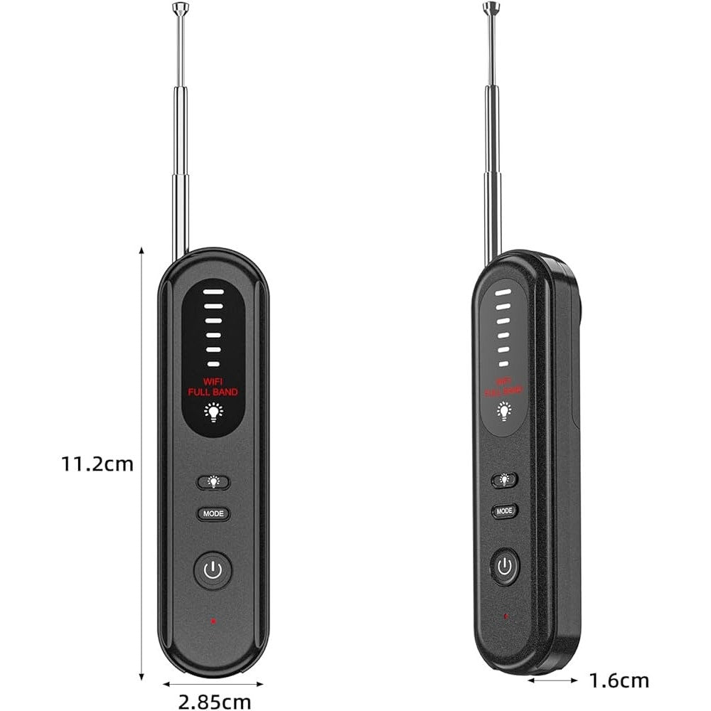 Hidden Camera Detector - 2025 Camera Detector, Hidden Device GPS Detector, Bug Detector, Camera Detector for Hotels, Travel, Office, 5 Levels Sensitivity (Black)