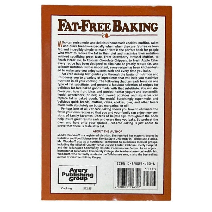 Fat-Free Baking Sandra Woodruff RD Paperbook
