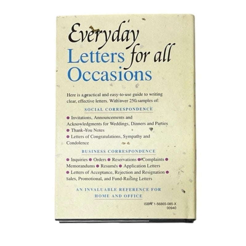 Everyday Letters for All Occasions by Jack Maguire ( Hardcover, 1994)