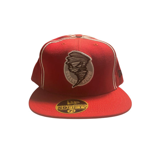 New Era Hat 7 5/8 Red & Grey