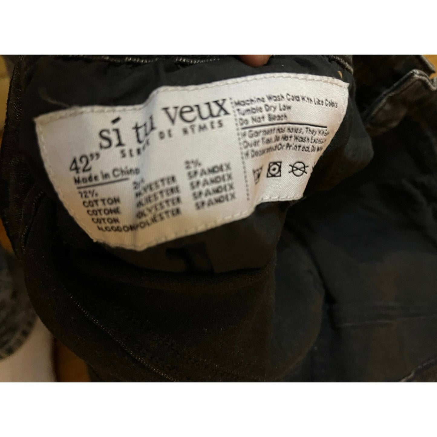 Si Tu Veux Marc Jeans Black Wash Superstack Mens Size 42