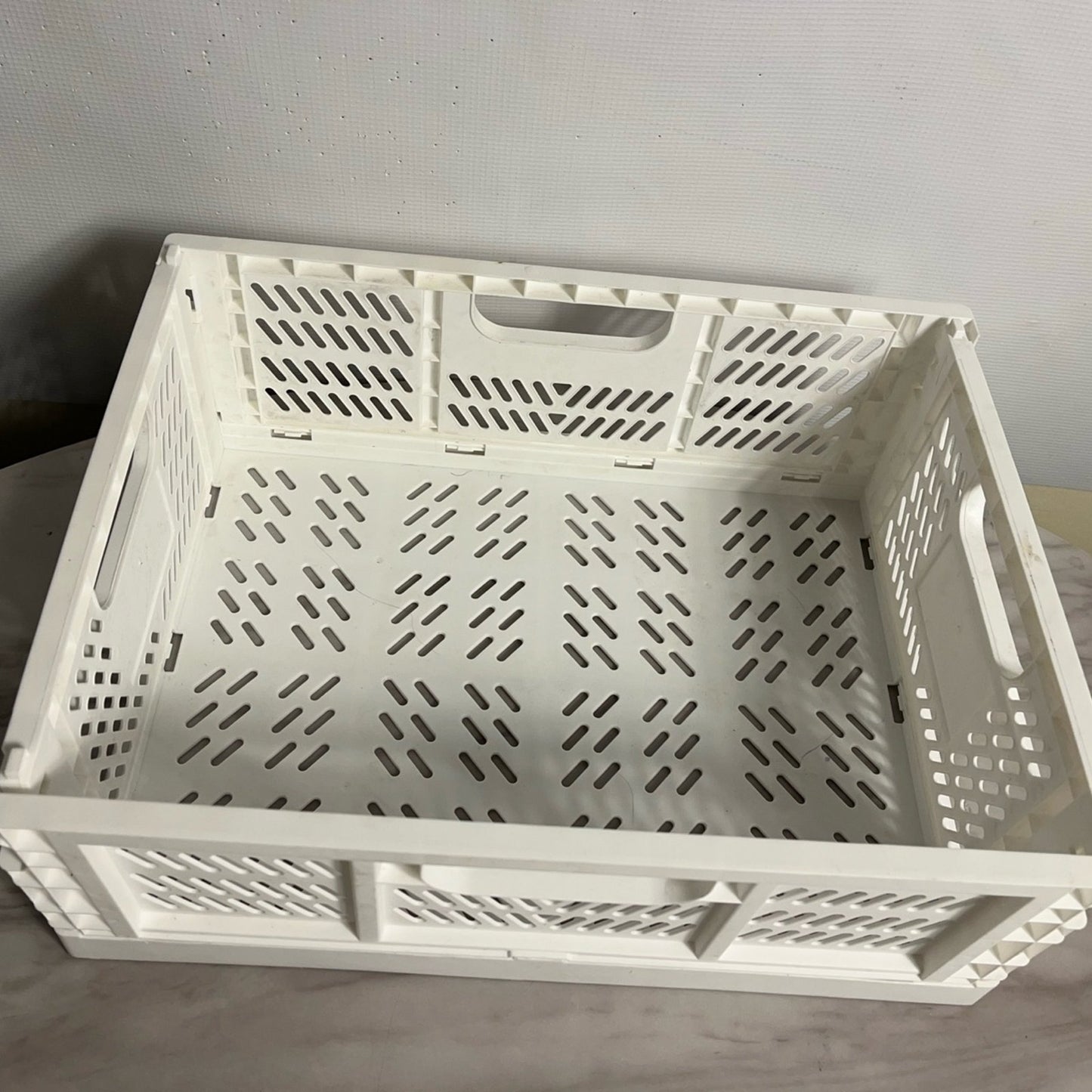Plastic Foldable Storage Crate Folding Box Basket Stackable Storage Box