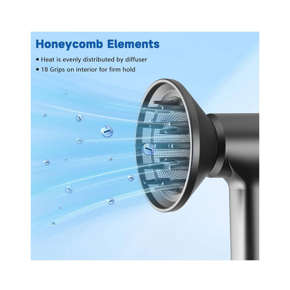 Hair Dryer Diffuser for Curly Hair and Natural Wavy Hair, Diffuser Attachment for Hair Dryer