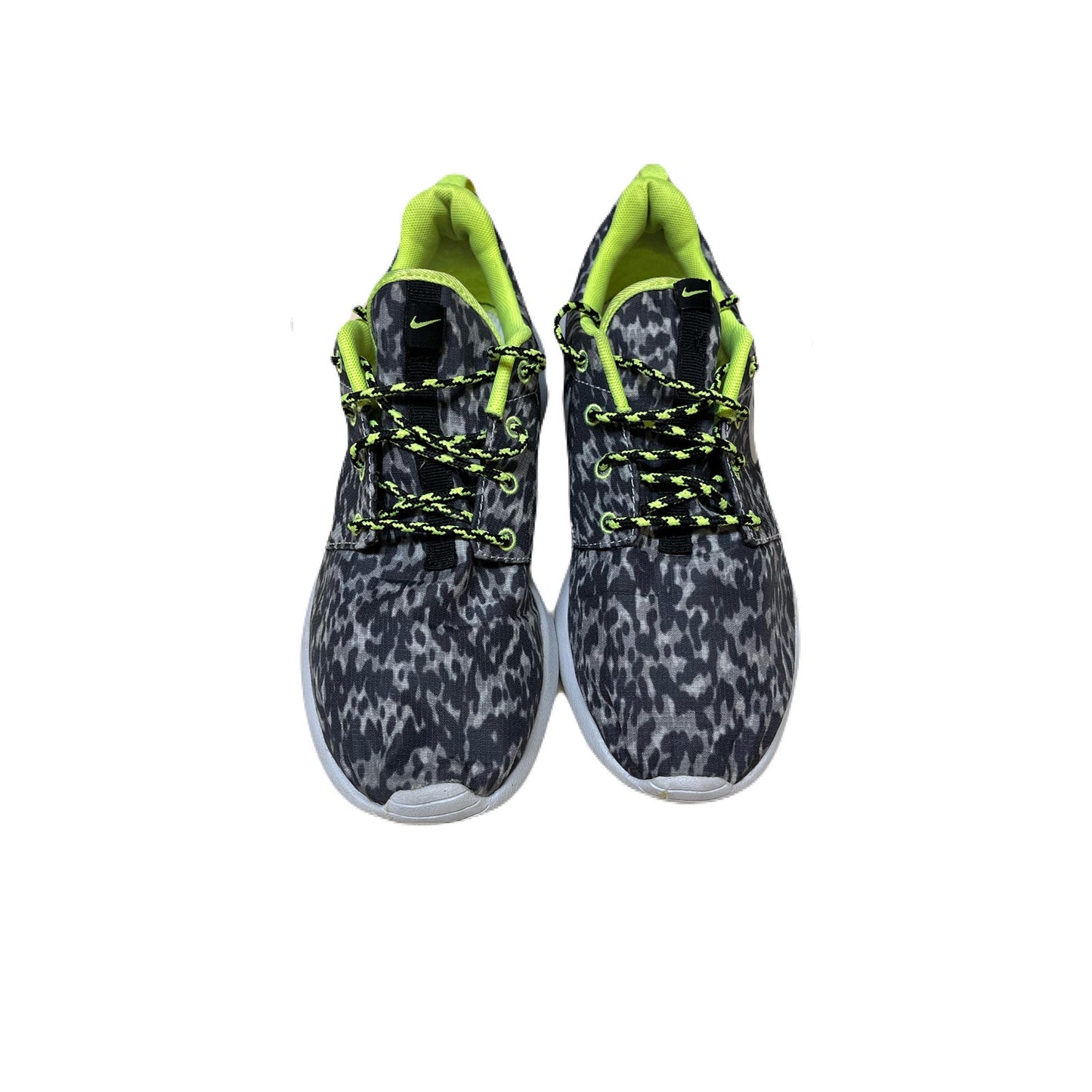 2014 Nike Women’s Rosherun Print Shoes, Sneakers Cool Grey, Wolf, Volt Size 8.5