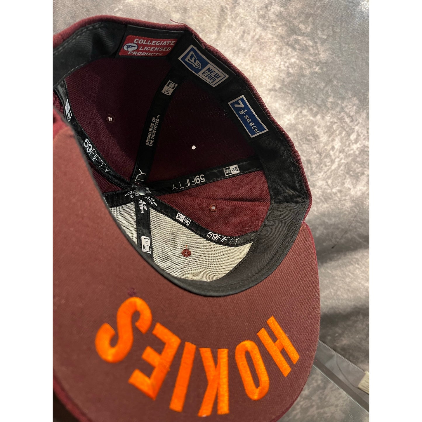 Autograph Men's New Era Maroon Virginia Tech Hokies Hat Sign By Sandman